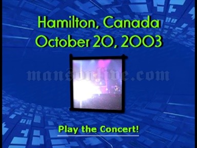 2003-10-20 Hamilton, Canada - Copps Coliseum Screenshot 1
